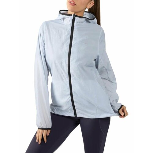 фото Куртка спортивная reebok id running full zip jacket w, размер xl, голубой