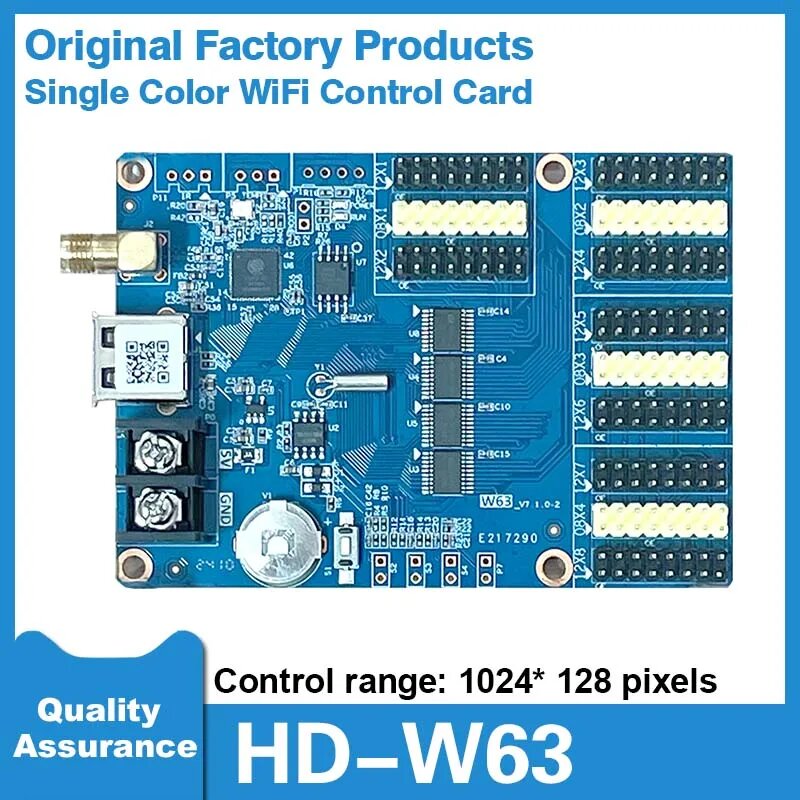 Светодиодная панель Pixel Display HD-W63 Одноцветный контроллер HUB08 HUB12 Светодиодный цифровой экран с картой управления Wi-Fi USB
