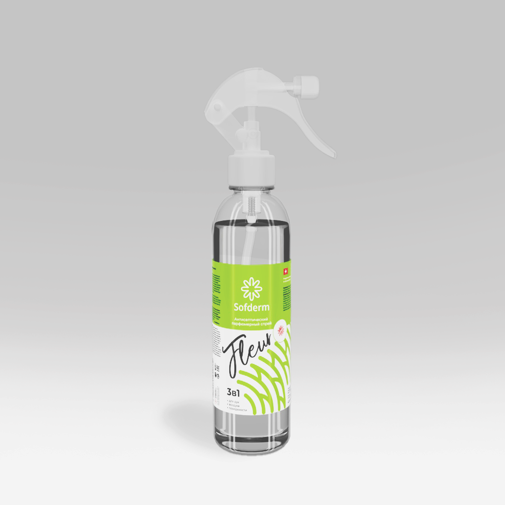 Антисептик Sofderm, Fleur, для рук, парфюмированный, увлажняющий, 400мл