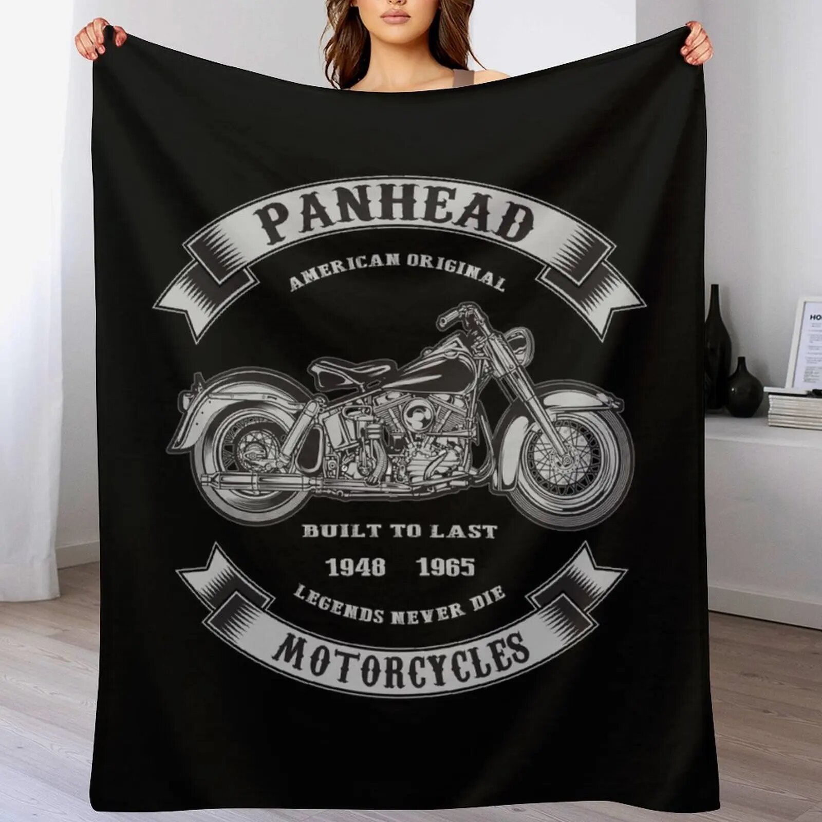 Одеяло для мотоцикла Panhead Harley Retros, фланелевое тяжелое одеяло для сна, 102x76cm(40x30in)