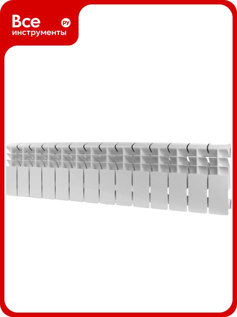 Алюминиевый радиатор ROMMER Plus 200 14 секций RAL9016 89993