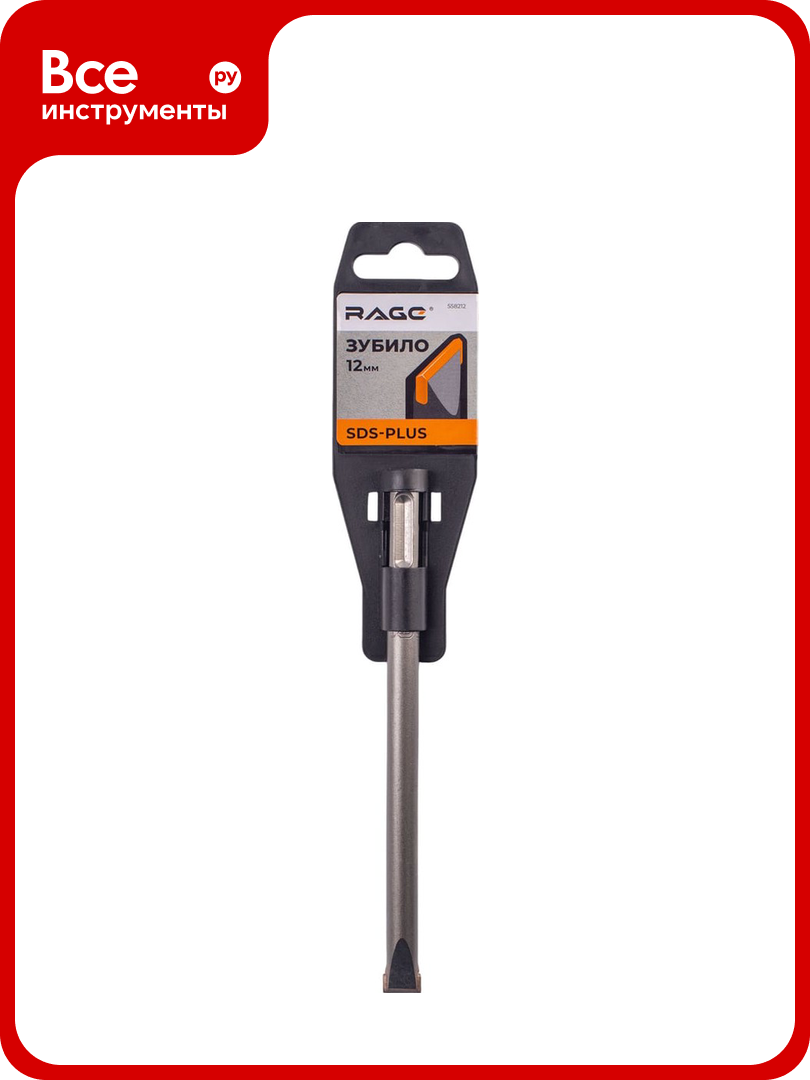 Зубило мини плоское твердосплавное SDS-plus 12х160 мм RAGE 558212