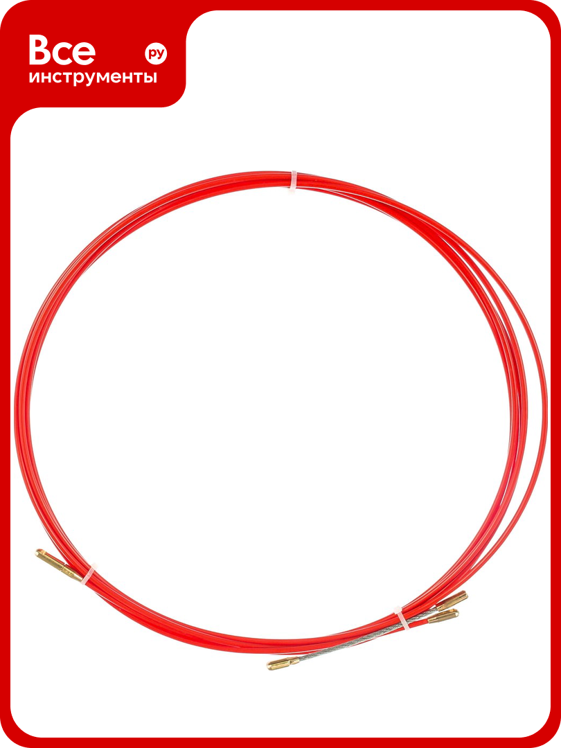 Кабельная протяжка (мини УЗК в бухте стеклопруток d=35мм 5м красная) REXANT 47-1005
