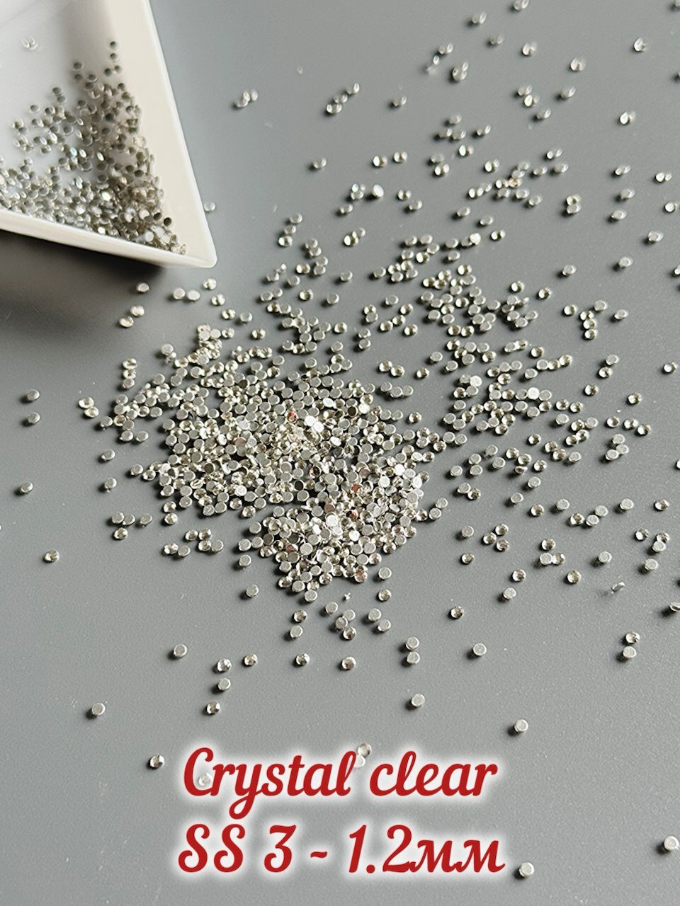 Стразы для рукоделия стекло Crystal clear SS3 - 1.2мм — фото 1
