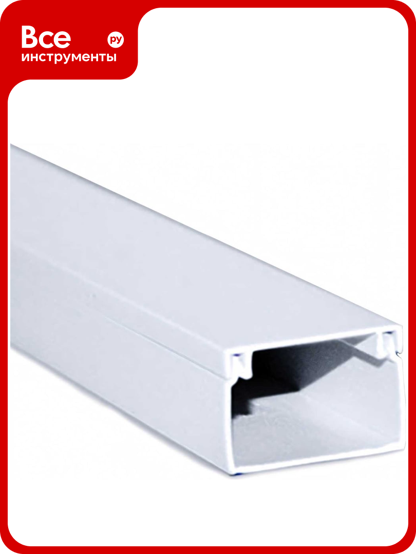 Кабель-канал Э-пласт белый 2-й замок в п/э 20x10 2м 350378N