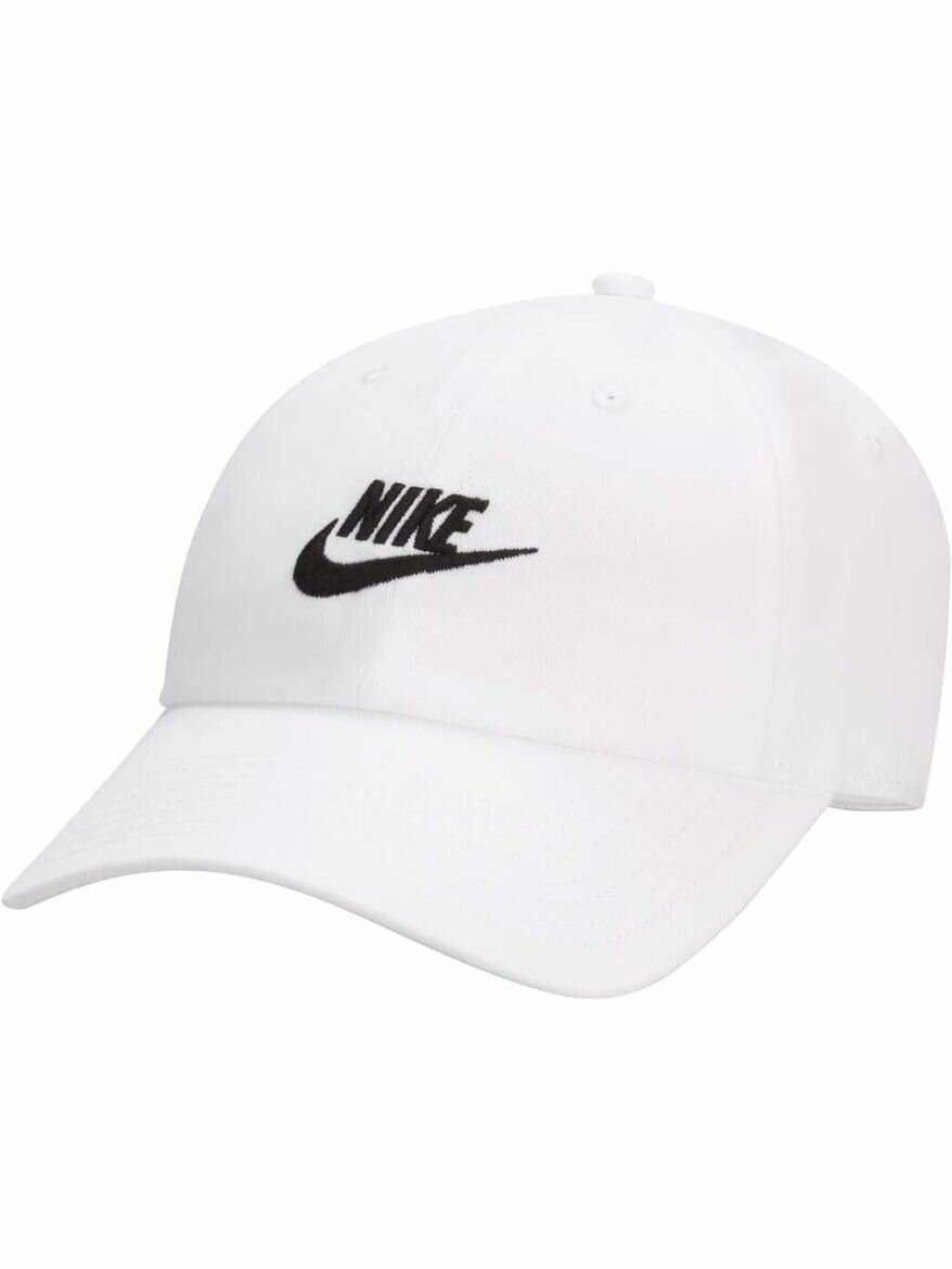 Бейсболка NIKE CLUB UNSTRUCTURED FUTURA WASH CAP для мужчин, размер S/M, белый,