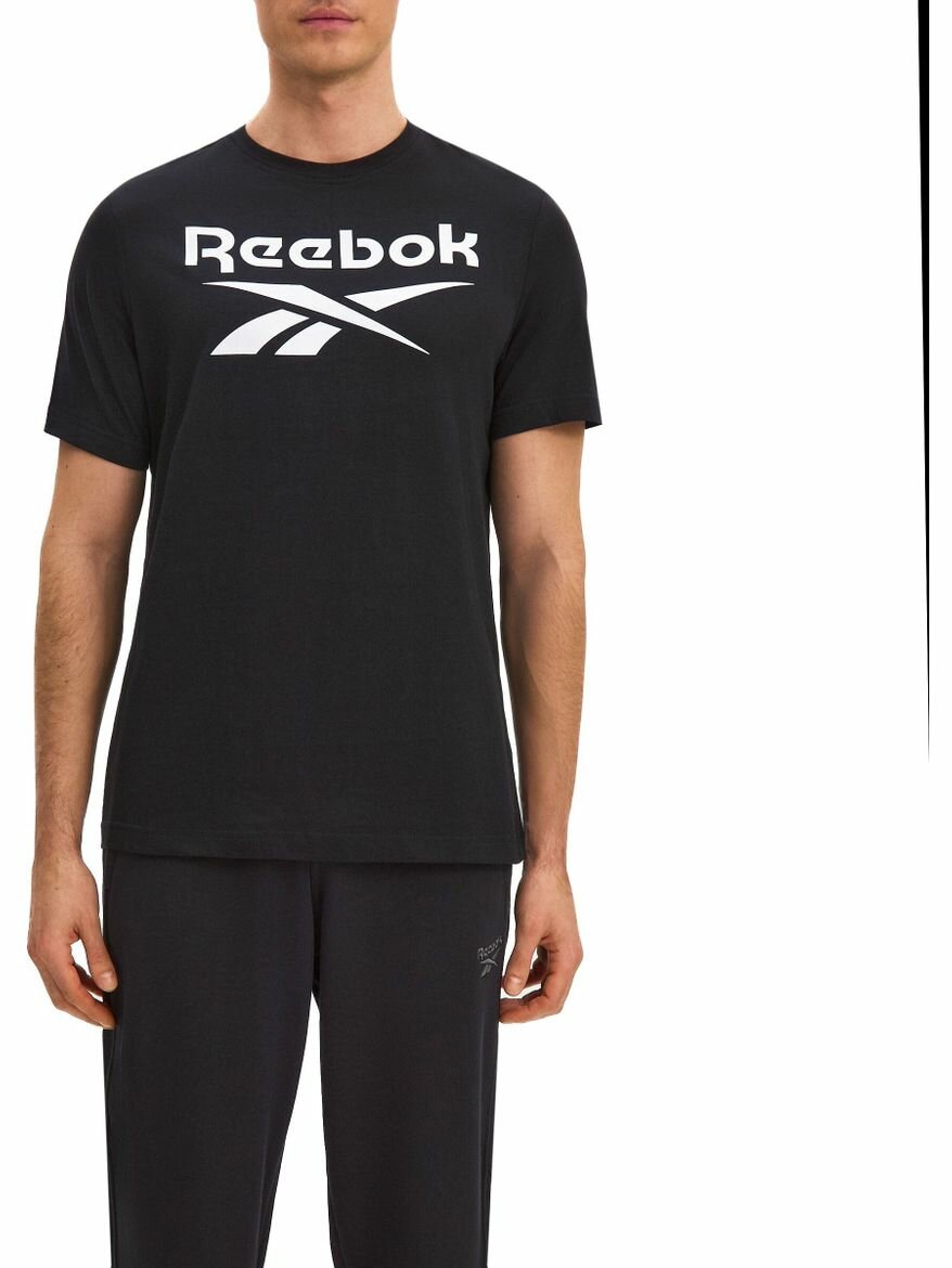 Футболка спортивная Reebok Identity Stacked Logo Tee, 1 шт., размер L INT, черный