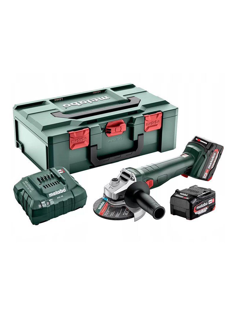 Угловая шлифмашина Metabo W18L9-125 125мм 2 аккумулятора 6 кг