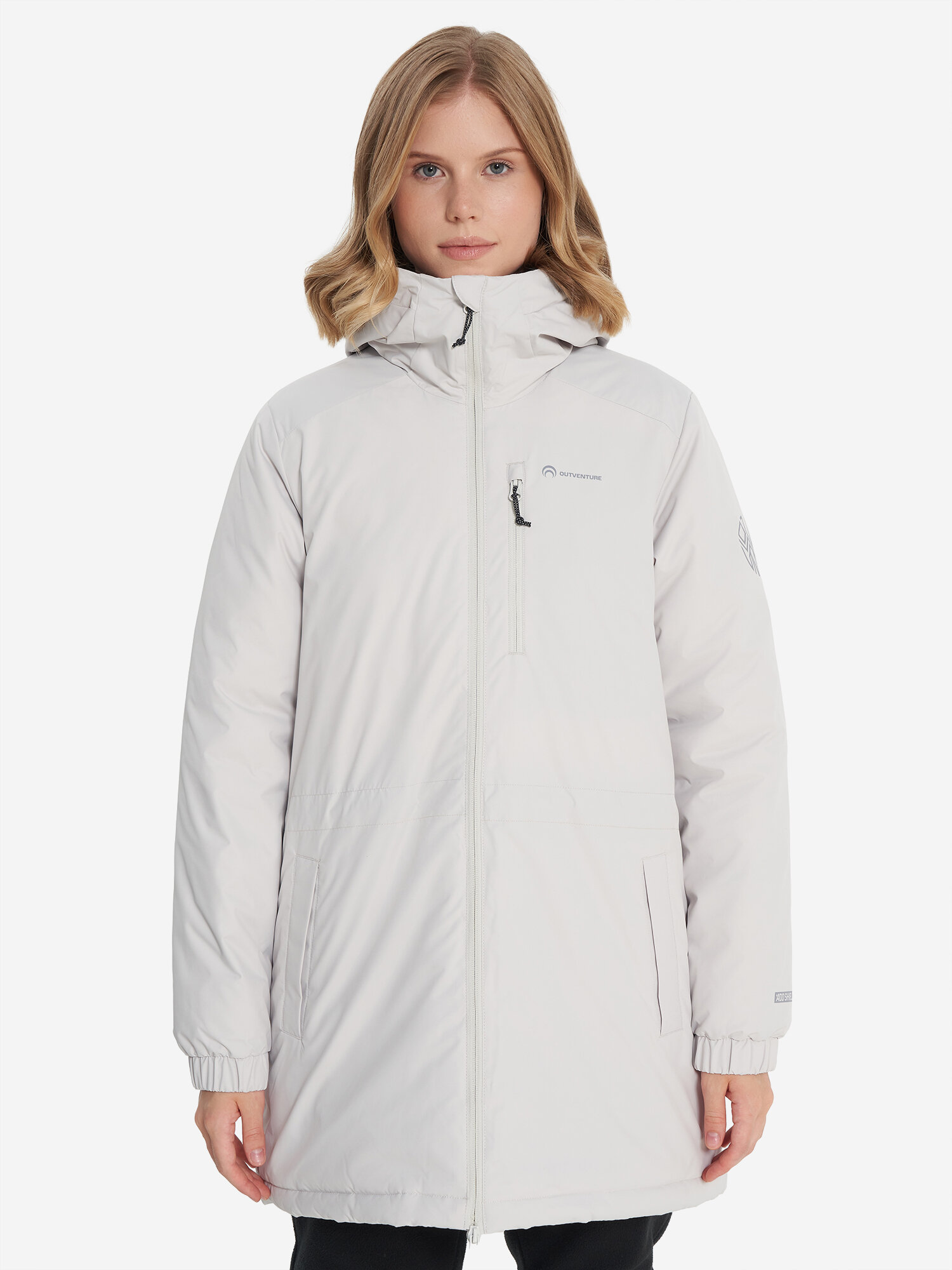 Пуховик OUTVENTURE, размер 50, светло-серый — фото 1