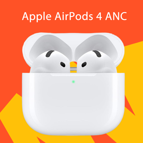 Беспроводные наушники Apple AirPods 4 ANC с зарядный кейс MagSafe белый 17499₽