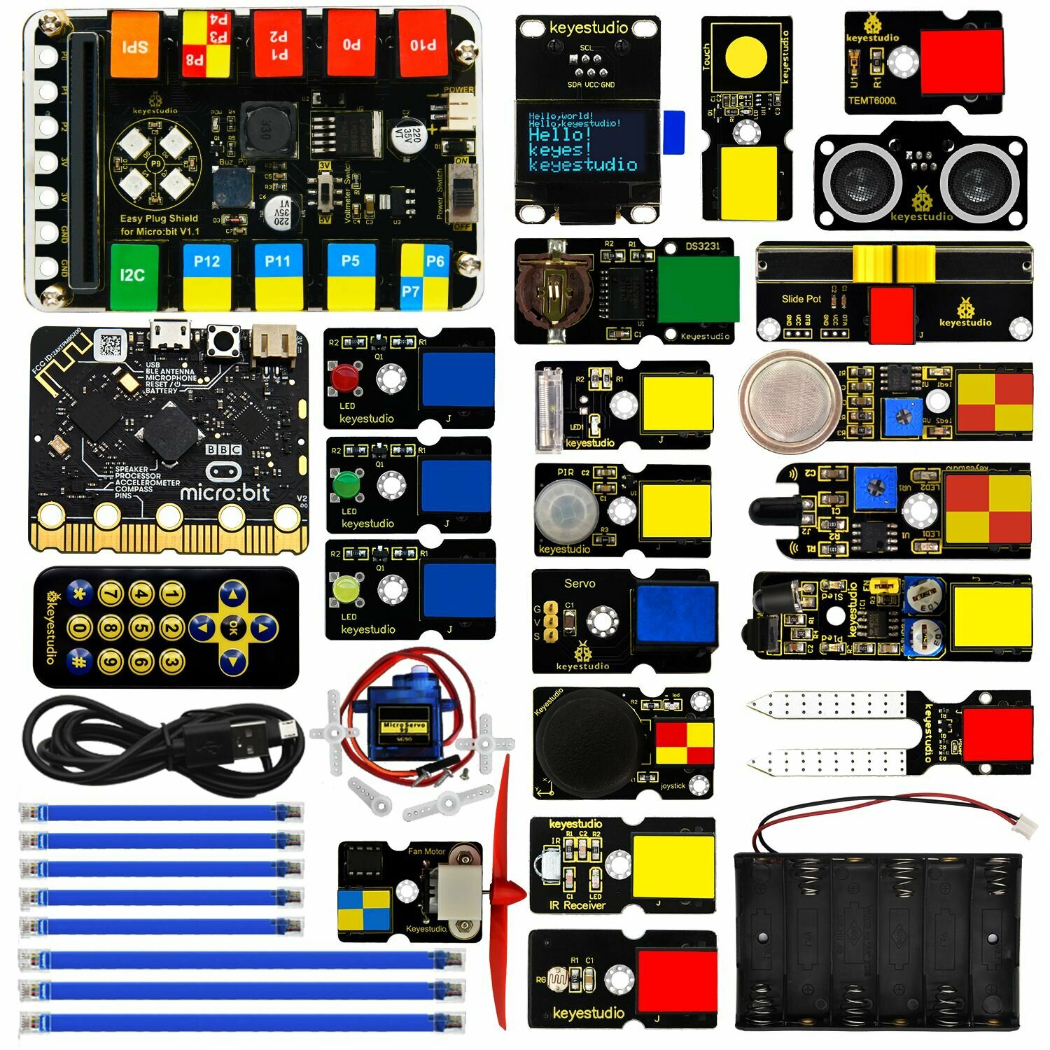 Keysetudio EASY Plug Ultimate Starter Kit для BBC Microbit STEM EDU