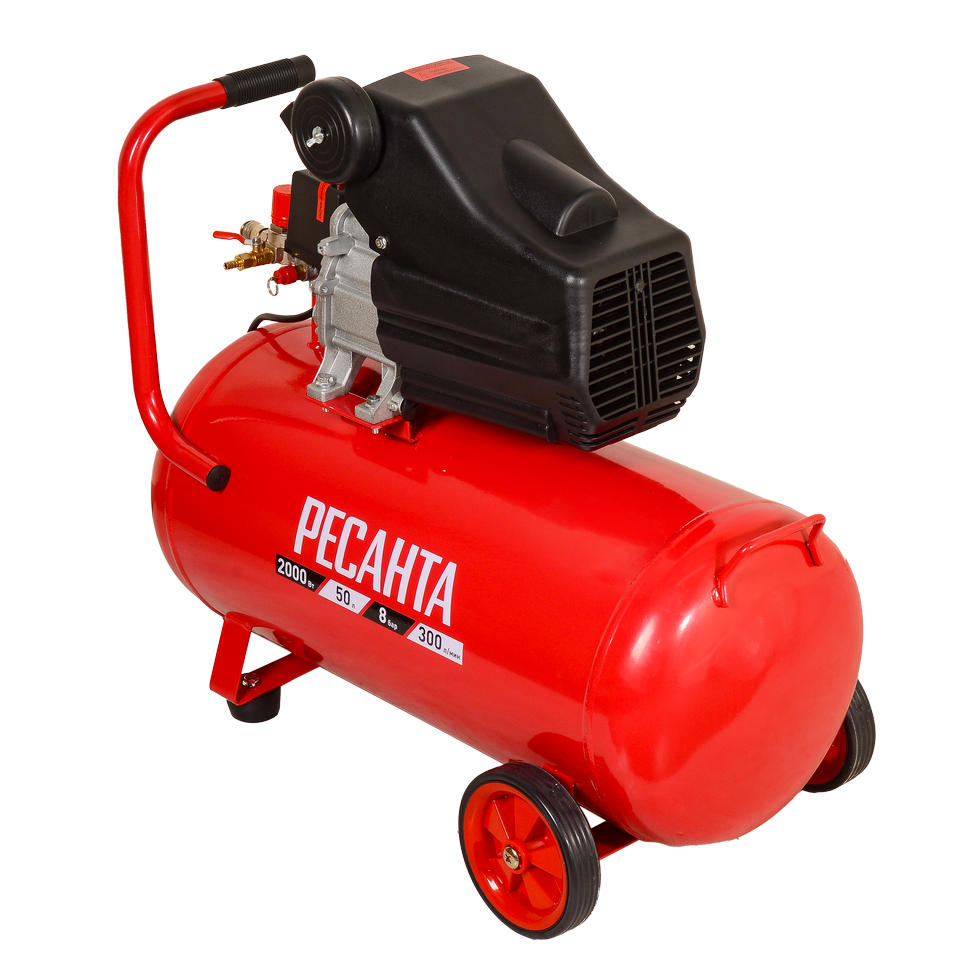 Компрессор воздушный Ресанта КП-8/50Л 300 л/мин 50 л 8 Бар 2000 Вт