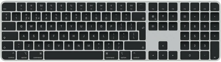 Клавиатура APPLE Magic Keyboard with Touch ID and Numeric Keypad Black Keys MMMR3