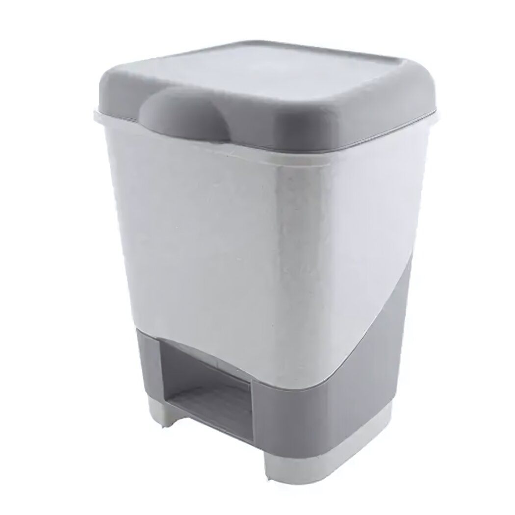 Педальный контейнер для мусора 8л пластик ножной привод цвет в ассортименте