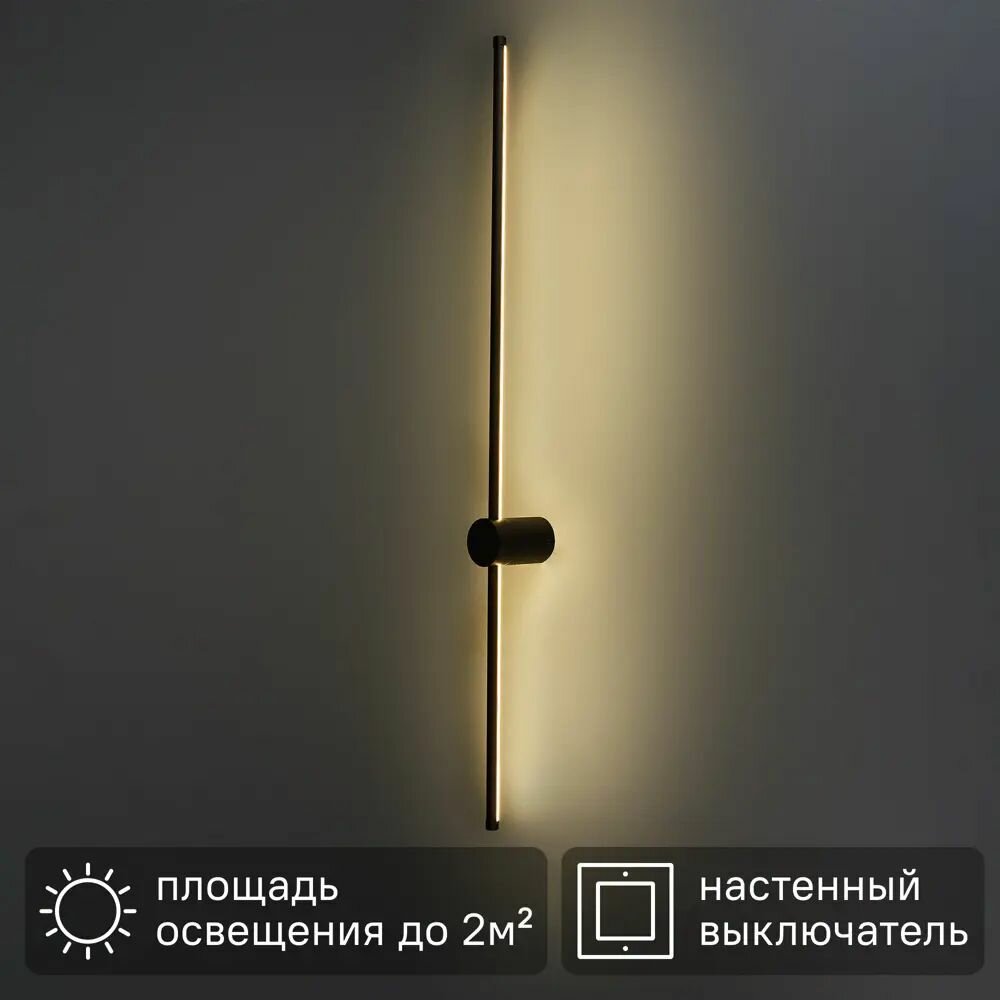 Настенный светильник светодиодный Макото цвет черный