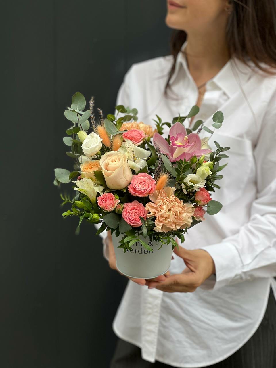 Цветочное ведерко Лучший день