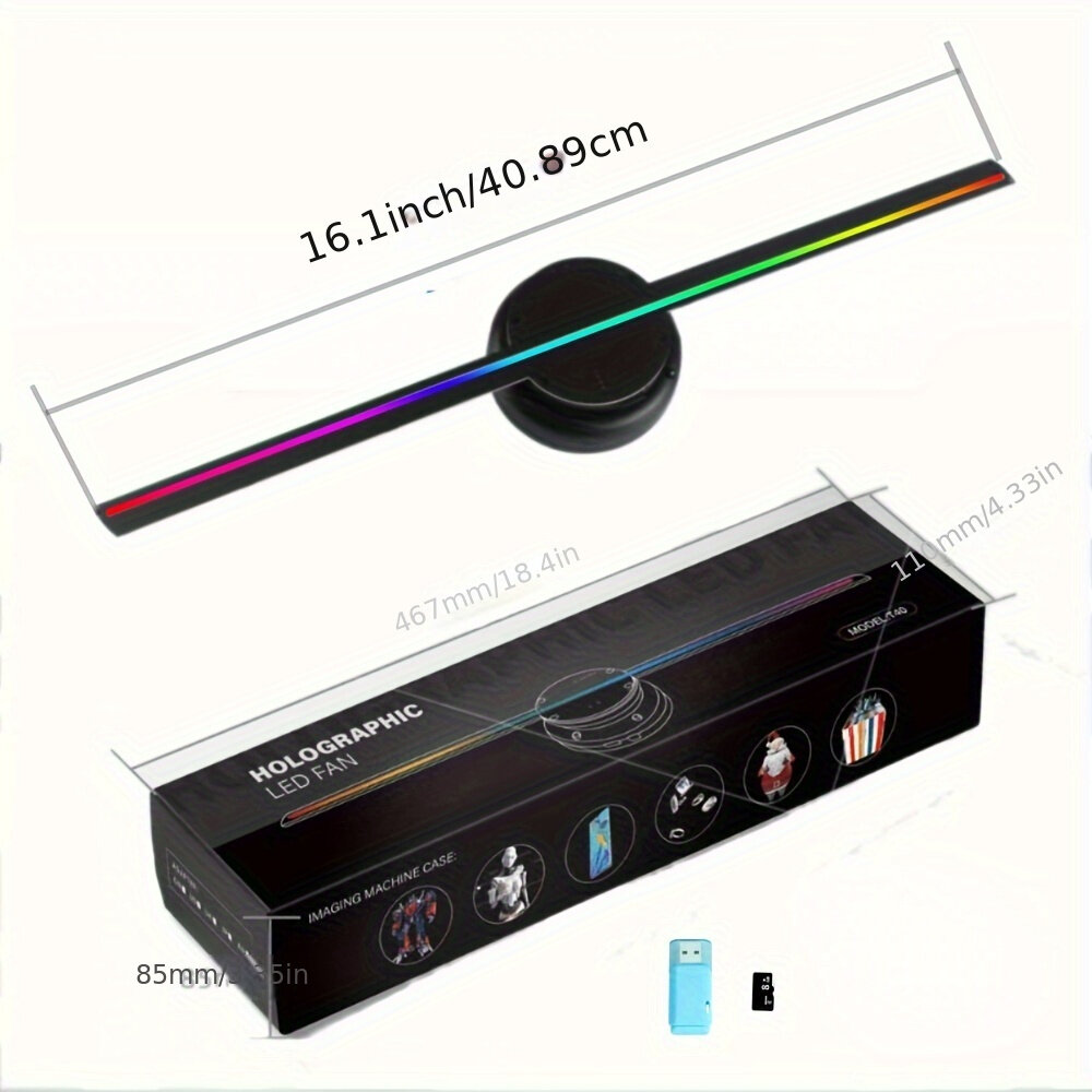 1 шт. 3D голографический вентилятор 161 дюйма голографический проектор для рекламы 12 дюйма толщины 700 видеобиблиотек 224 LED для вывесок бизнеса баров вечеринок Хэллоуина Рождества