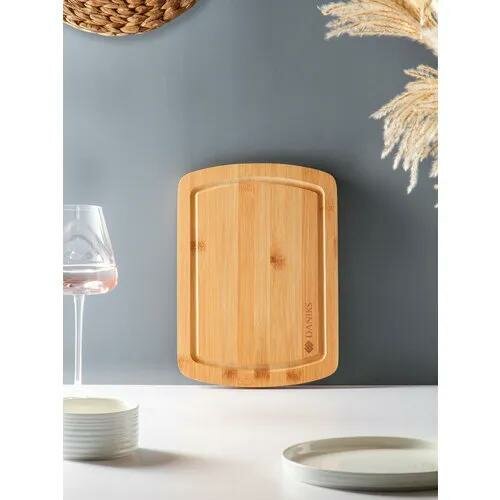 Доска разделочная Daniks из бамбука 28х20х15 см прямоугольная