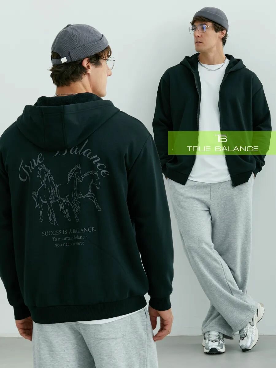 Толстовка спортивная TRUE BALANCE размер 2XL  черный Черный