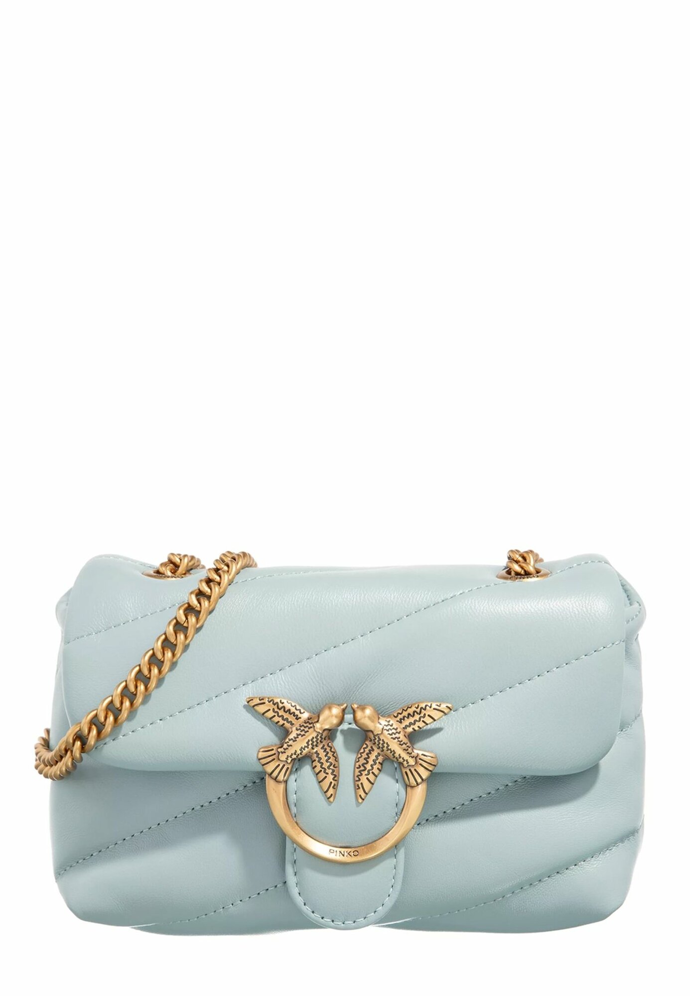 Сумка Pinko Up, фактура зернистая, голубой