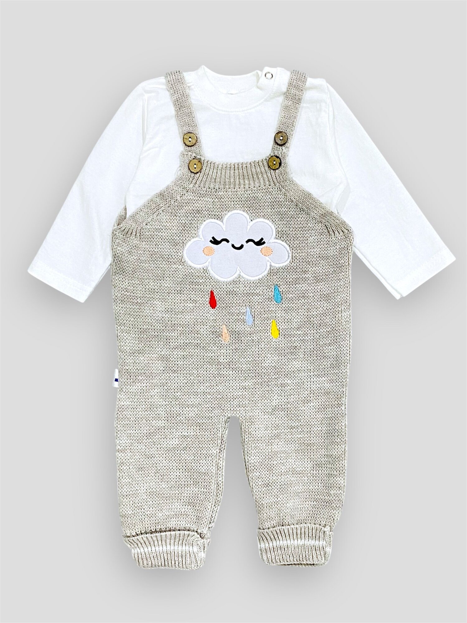 Комбинезон Gunesh Line Textile линейка, открытая стопа, размер 68, бежевый — фото 1