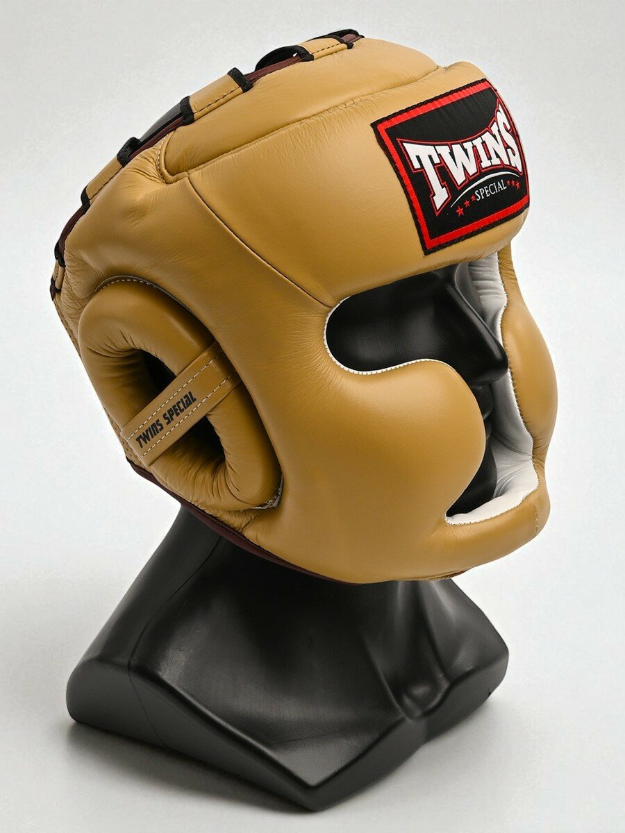 Боксерский шлем Twins Special HGL3 Latte оригинал из Таиланда L