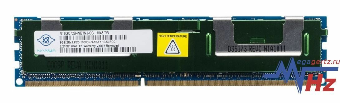 Память серверная DDR3 8GB 1333MHz PC3-10600R ECC REG с радиатором 2RX4 RDIMM Nanya NT8GC72B4NB1NK-CG
