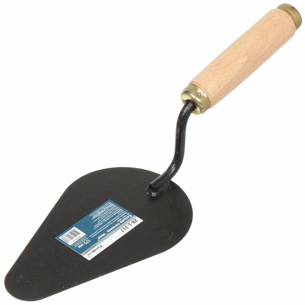 Кельма печника РемоКолор стальная 175 мм ручка деревянная