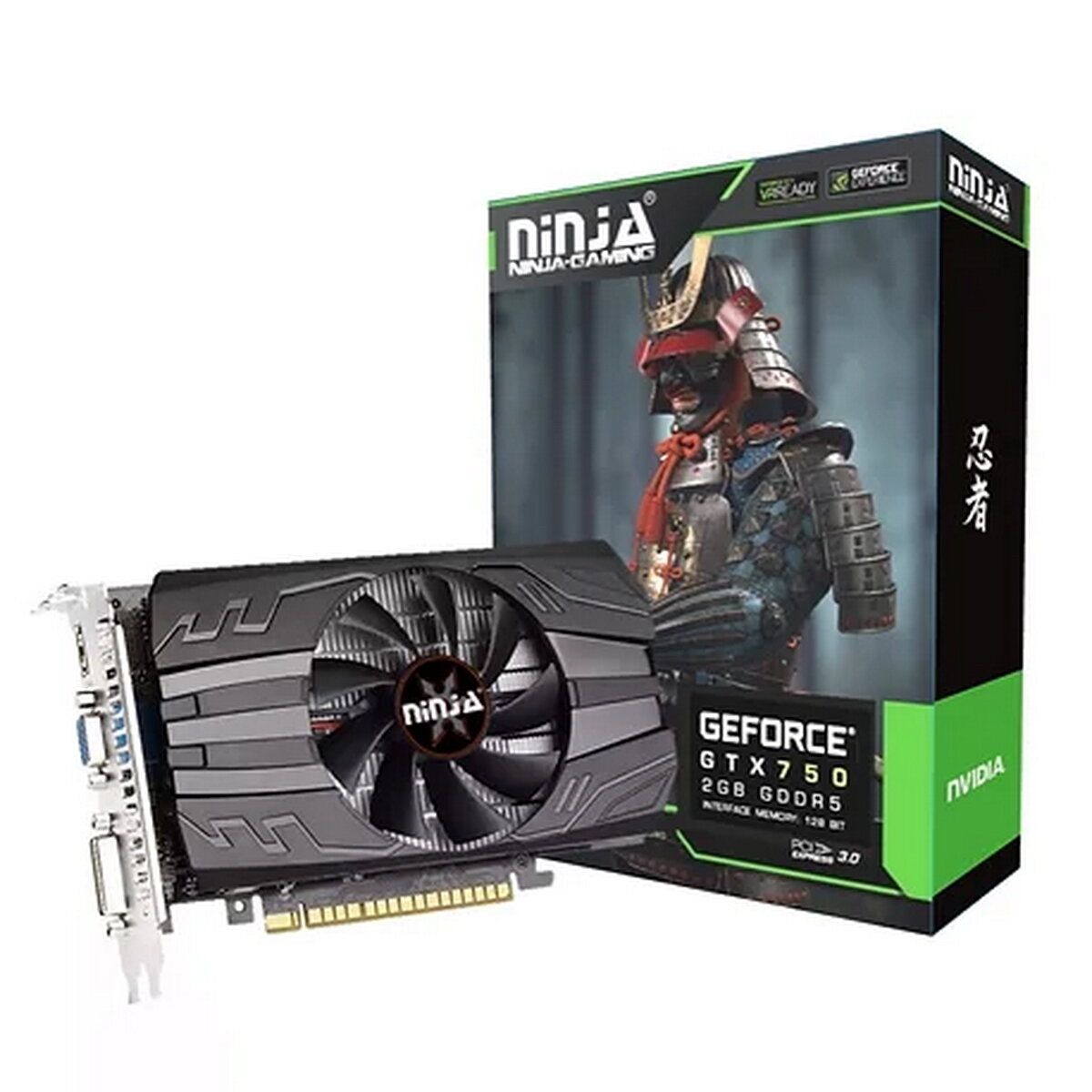 Видеокарта Ninja (Sinotex) GTX750 2GB GDDR5 128bit VGA DVI HDMI 1FAN RTL уц-3-1