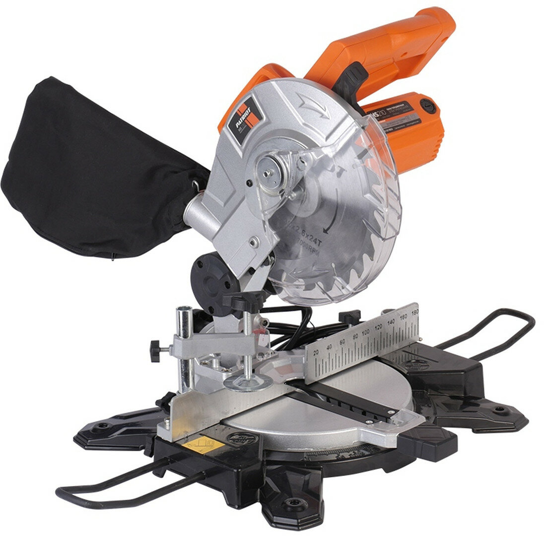 Пила торцовочная Patriot MS 210 мощность 1400Вт пильный диск 210 мм пылезащищенная кнопка включен