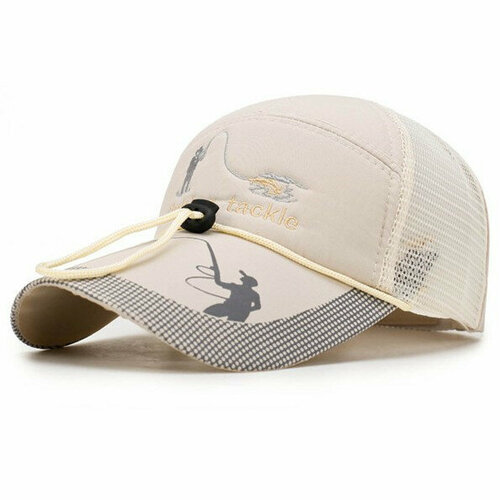 Модная бейсболка для рыбалки, бежевого цвета, с логотипом рыбака