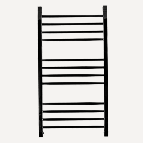 Изображение товара Полотенцесушитель водяной аквадрайв, черный матовый 50х80 лесенка квадро