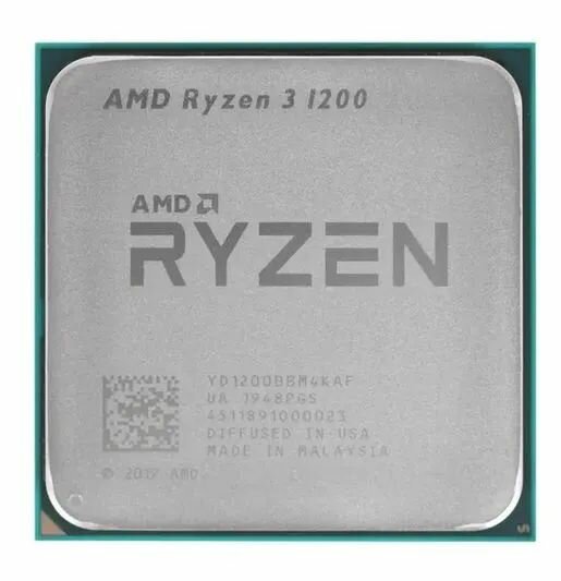 AM4 процессор AMD Ryzen 3 1200 (YD1200BBM4KAF) 3,1-3,4ГГц, 4 / 4, 65Вт