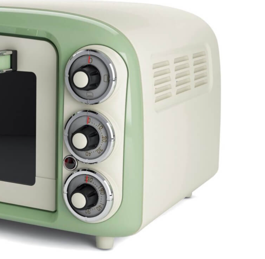 Духовка электрическая настольная Ariete Vintage, зеленый, 1380 Вт, объем 18 л (00C097904AR0) — фото 1