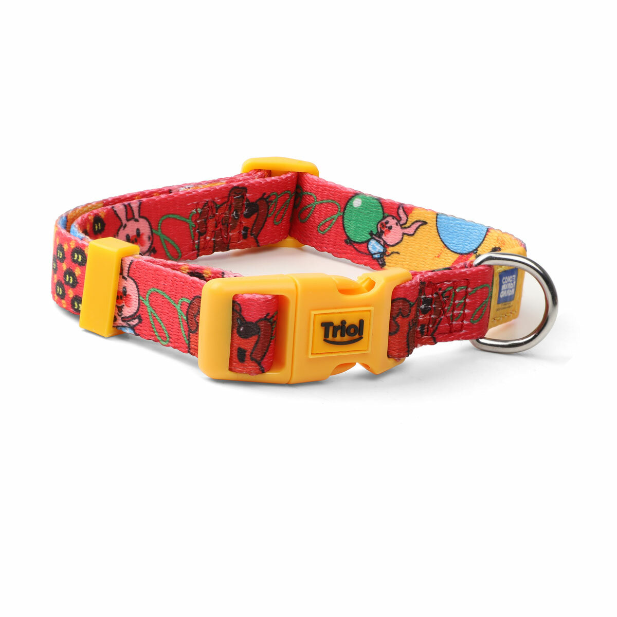 Ошейник для собак нейлоновый Triol "Большой секрет" М, красно-желтый, 2*34-49см
