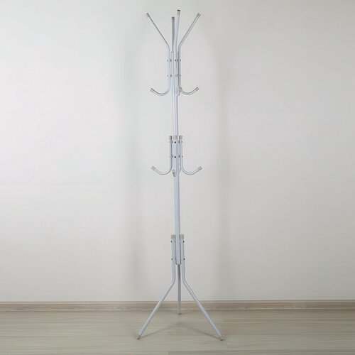 Изображение товара Вешалка напольная Classic, металл, пластик, цвет белый, 48×48×170 см