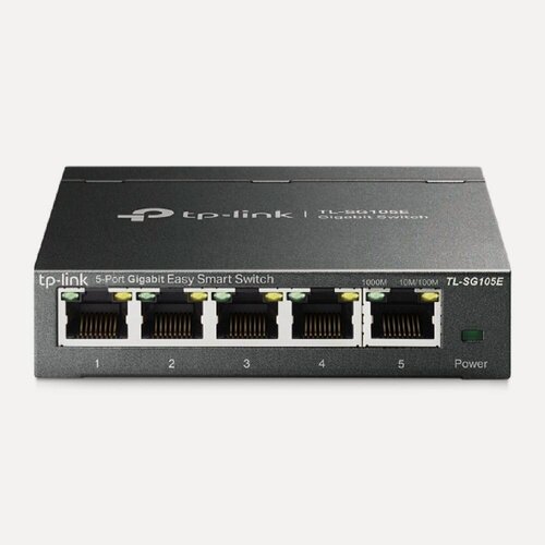 Изображение товара Коммутатор TP-Link TL-SG105E гигабитный управляемый, 5xRJ45 1Гбит/с, с поддержкой автосогласования и авто-MDI/MDIX