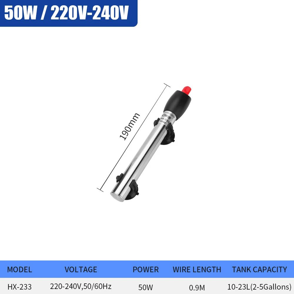Аквариумный нагреватель SEVEN MASTER HX233 220-240В 50Вт/100Вт/200Вт/300Вт/500Вт