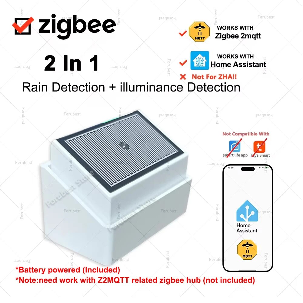 Датчик дождя и освещенности Forubest Zigbee