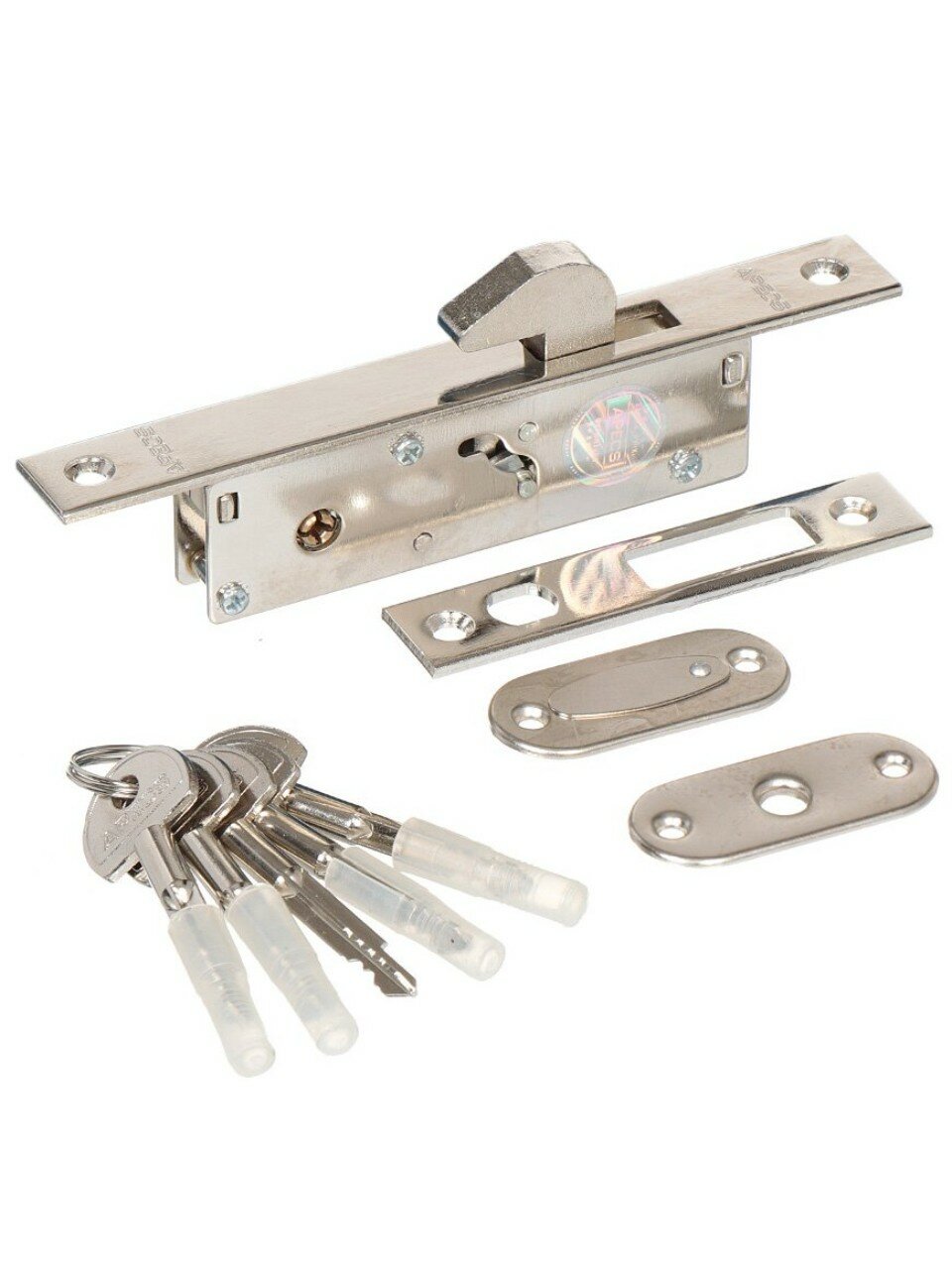 Замок врезной Apecs 72-K-CR 10967 без ручки цилиндровый хром