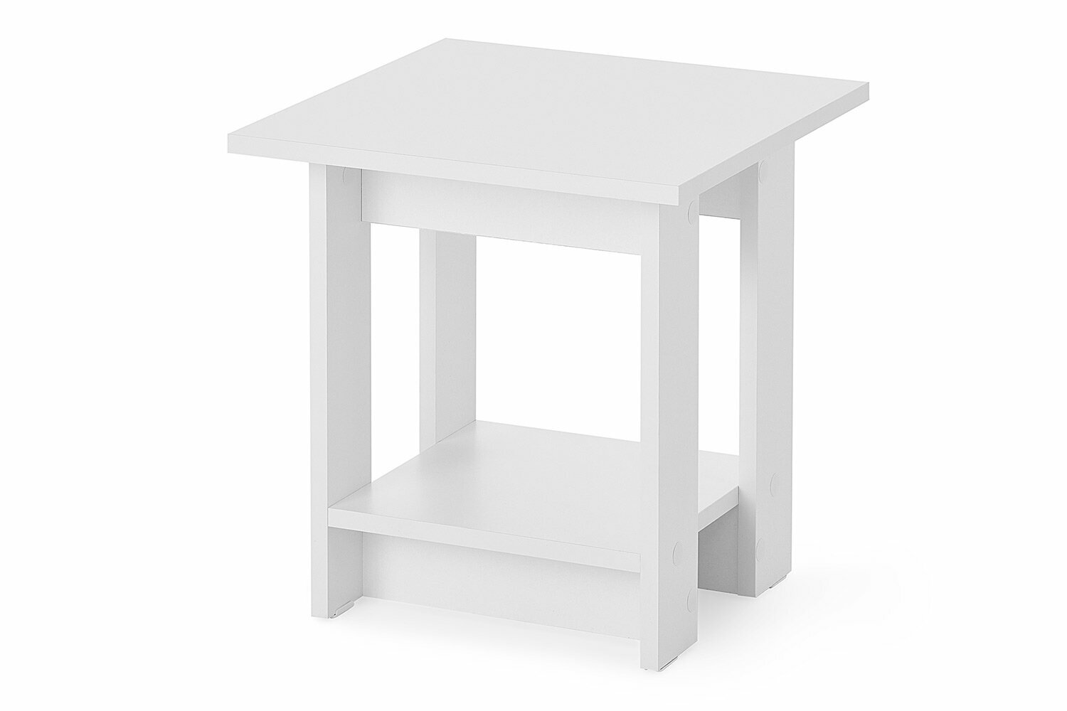Журнальный стол Hoff Лофт 40х431х40 см квадратный с полкой цвет белый
