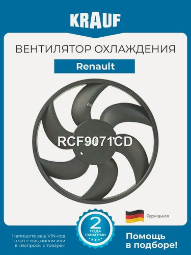 Изображение товара Вентилятор охлаждения без кожуха Renault Logan Sandero