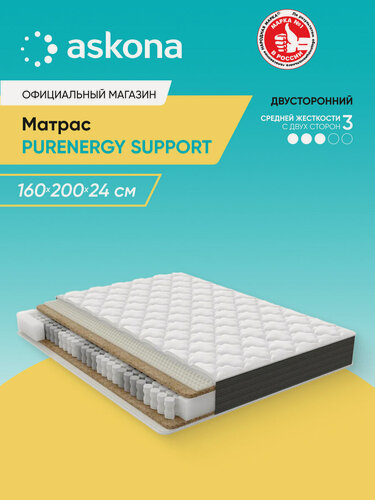 Изображение товара Матрас анатомический Askona (Аскона) PurEnergy Support 160x200 см