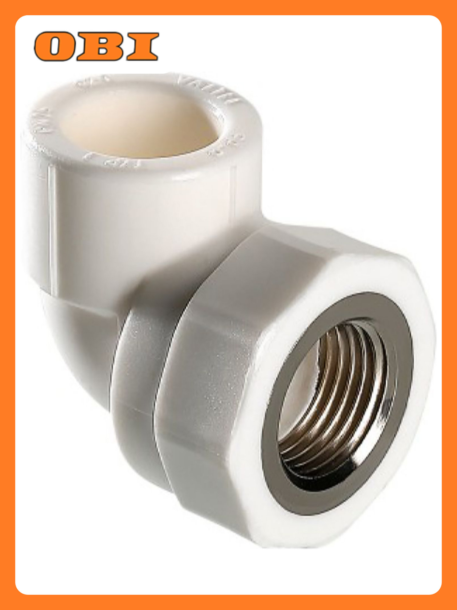 Угольник VALTEC VTp.753 полипропиленовый латунь белый 3/4