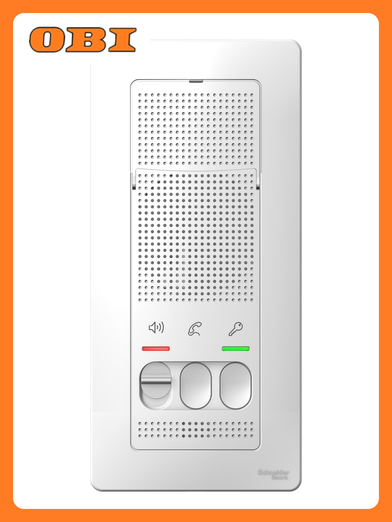 Вызывная панель Systeme Electric Blanca пластик нажимная кнопка белая 87x25x184 мм