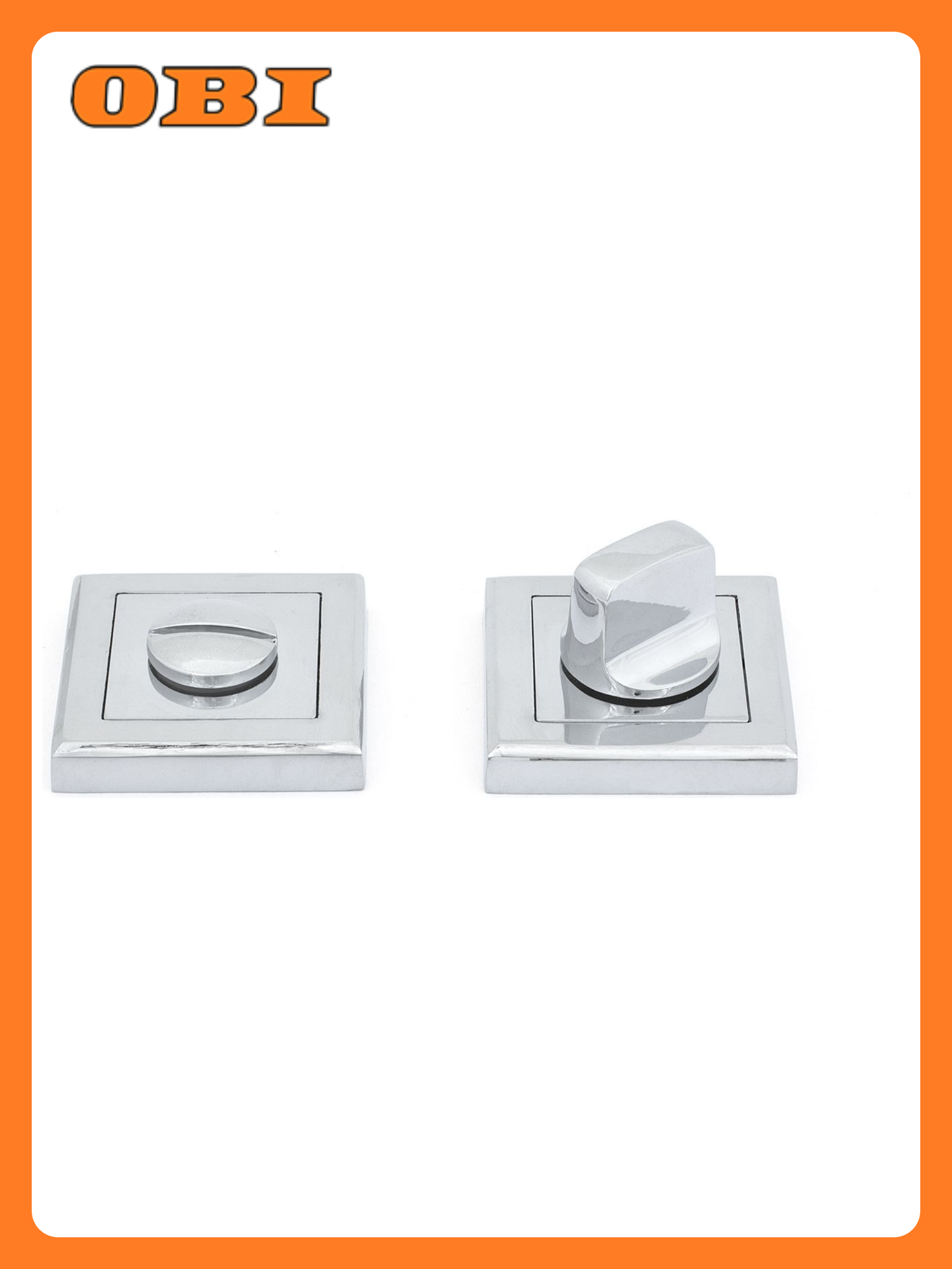 Завертка Palladium Z 2 накладная цинковый сплав квадратная цвет хром