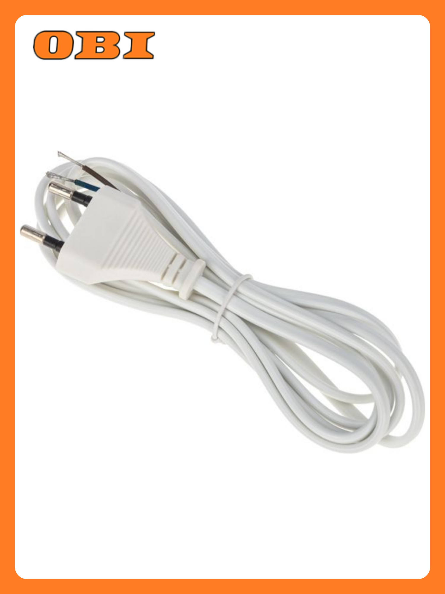 Сетевой шнур 2х075 мм² 18 м белый REXANT