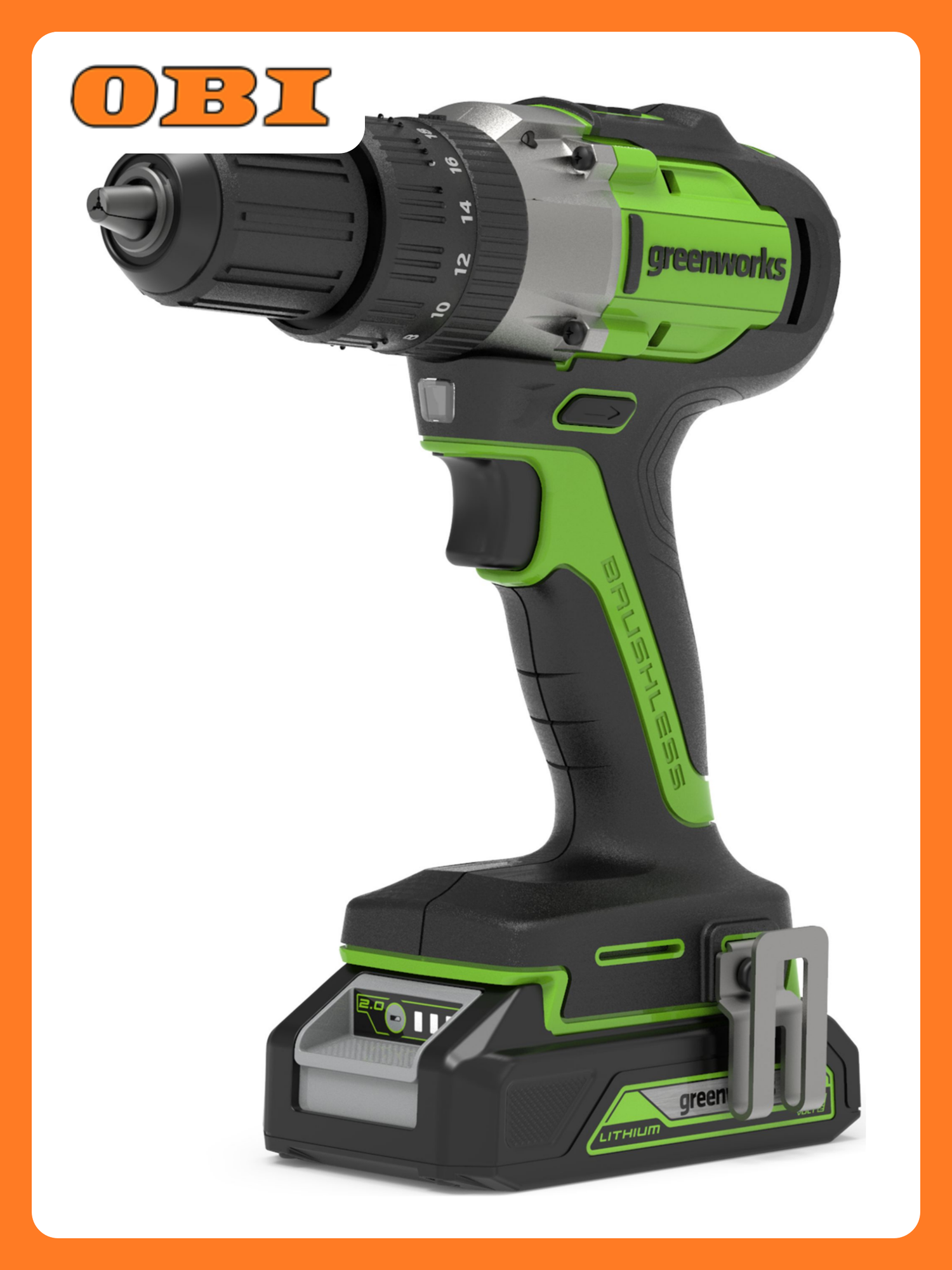 Дрель-шуруповерт аккумуляторная Greenworks GD24DD60 АКБ + ЗУ