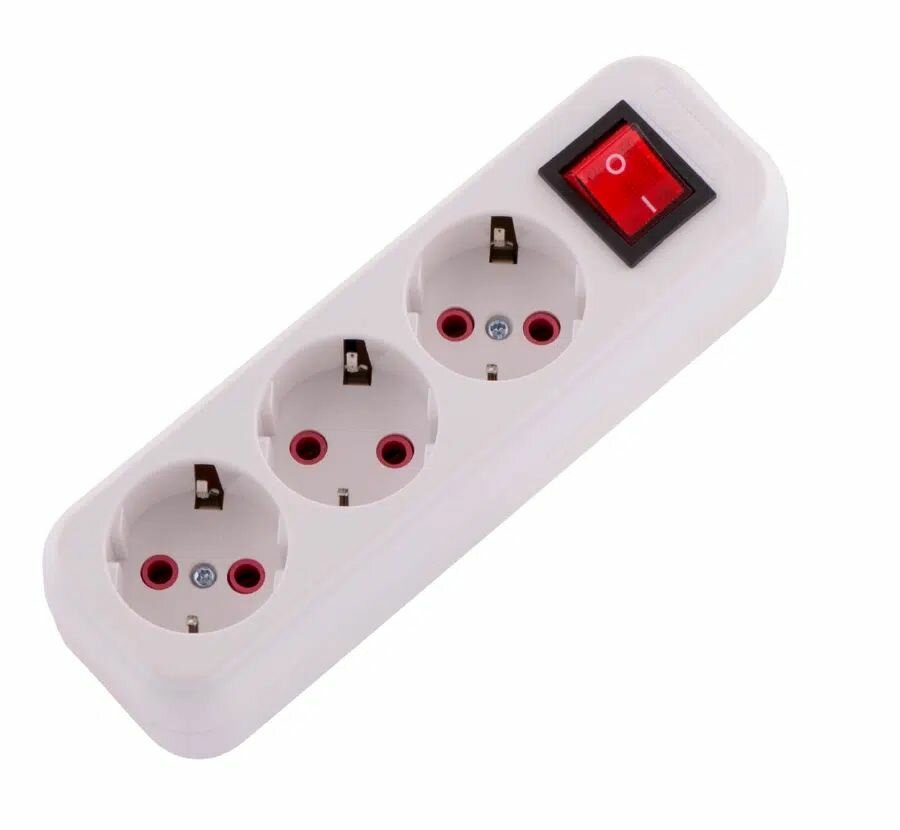 Колодка удлинителя 3-м с заземлением Lila с выкл. LEZARD 720-0300-302