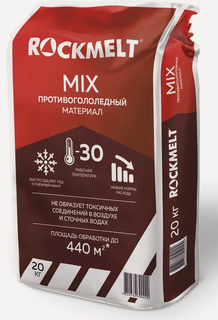 Изображение товара Рокмелт Микс противогололедное средство -30°C (20 кг) / ROCKMELT реагент